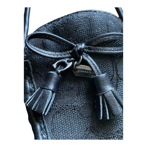 COACH Signature C Loafers Black Leather Driving Moccasin Women's 6.5 B Classic - Picture 7 of 16